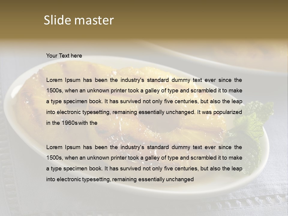 Dessert Food Sample Hawaiian PowerPoint Template