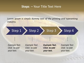 Dessert Food Sample Hawaiian PowerPoint Template