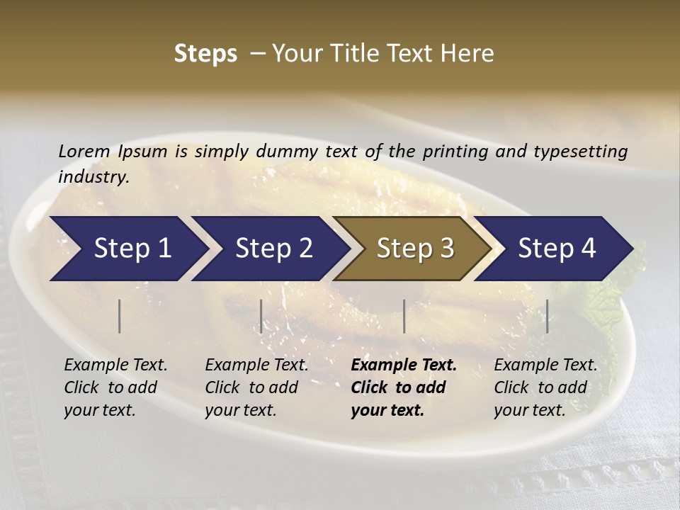 Dessert Food Sample Hawaiian PowerPoint Template