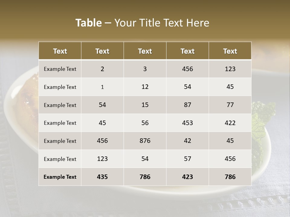 Dessert Food Sample Hawaiian PowerPoint Template