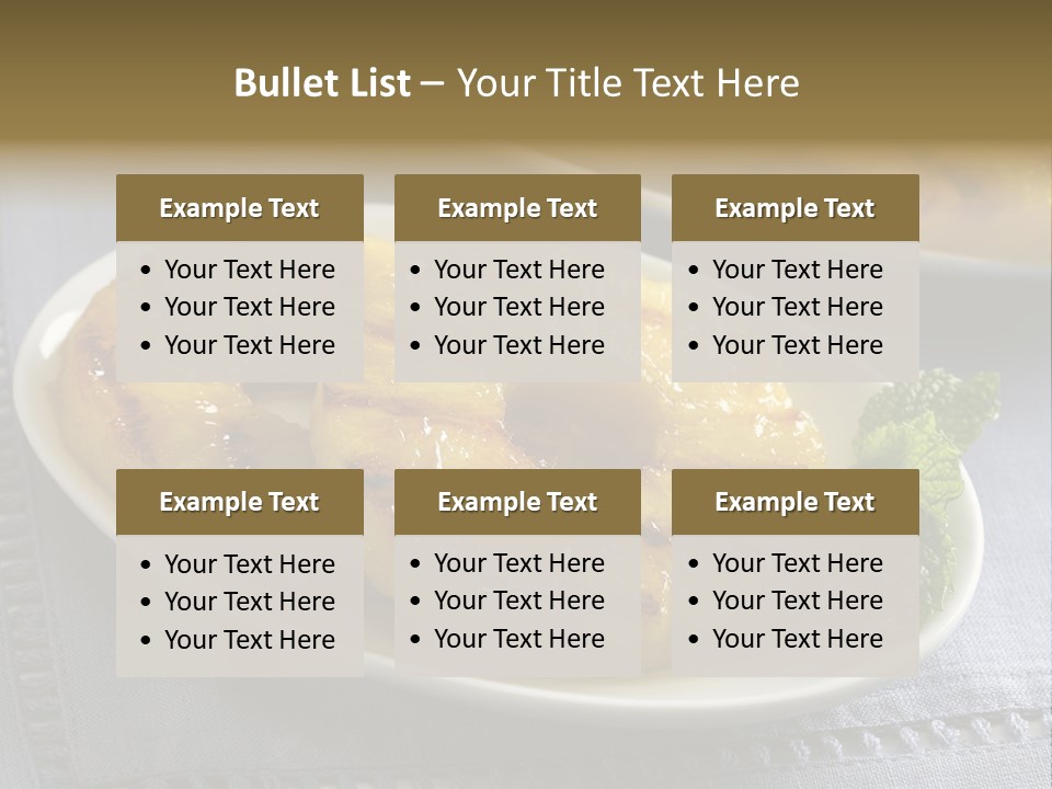 Dessert Food Sample Hawaiian PowerPoint Template