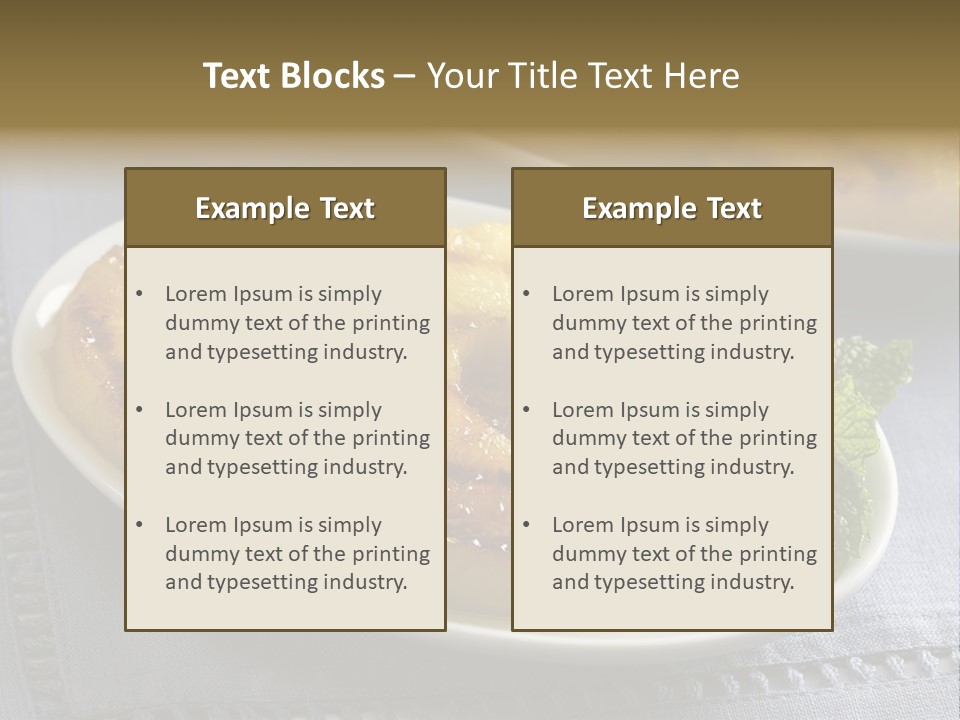 Dessert Food Sample Hawaiian PowerPoint Template