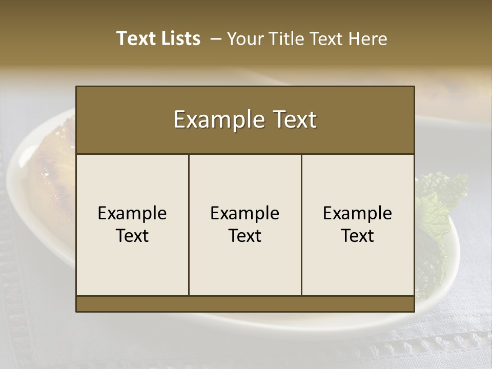 Dessert Food Sample Hawaiian PowerPoint Template