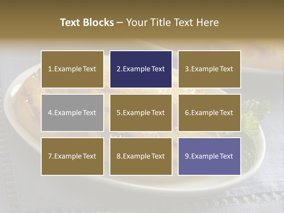 Dessert Food Sample Hawaiian PowerPoint Template