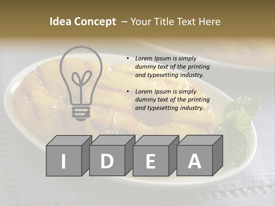 Dessert Food Sample Hawaiian PowerPoint Template