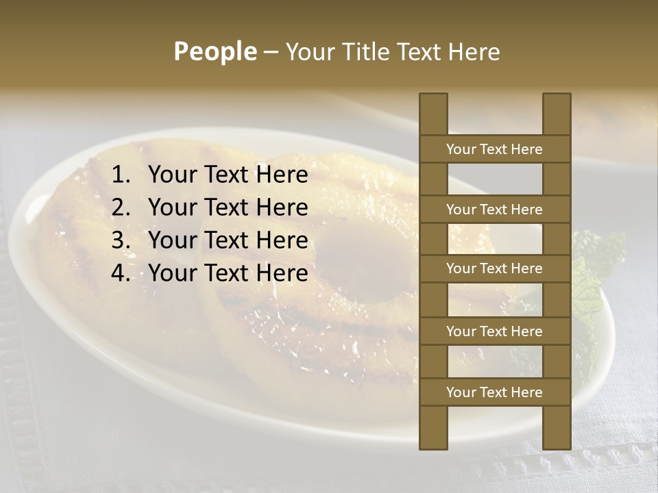 Dessert Food Sample Hawaiian PowerPoint Template