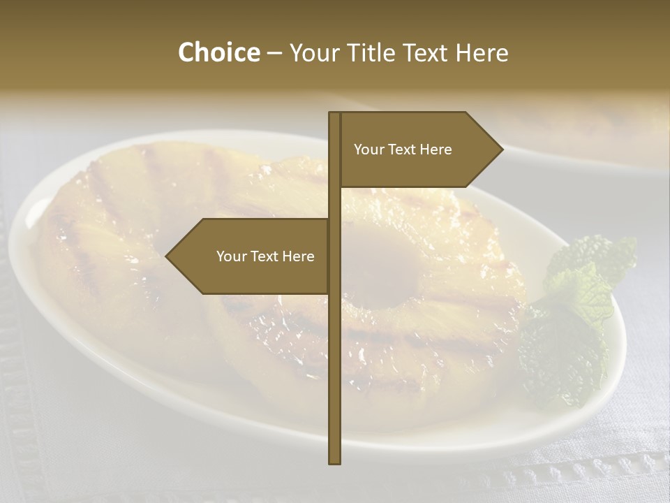 Dessert Food Sample Hawaiian PowerPoint Template