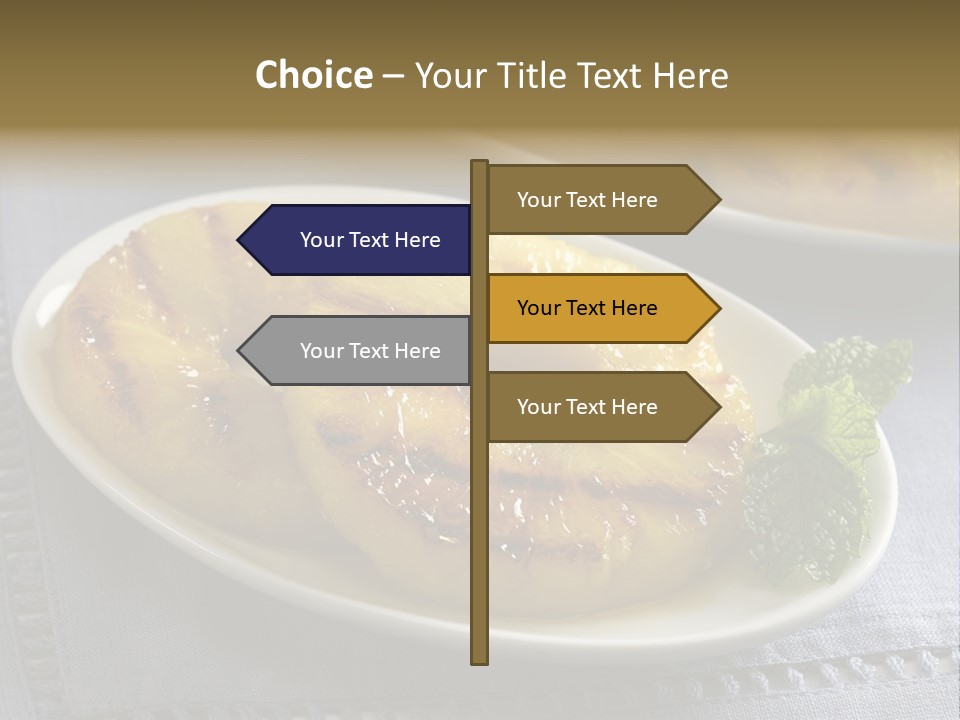 Dessert Food Sample Hawaiian PowerPoint Template