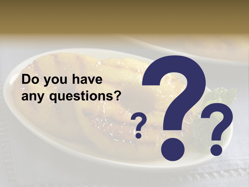 Dessert Food Sample Hawaiian PowerPoint Template