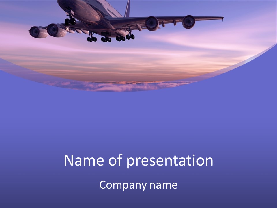 Sunset Wings Fly PowerPoint Template