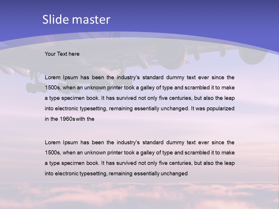 Sunset Wings Fly PowerPoint Template