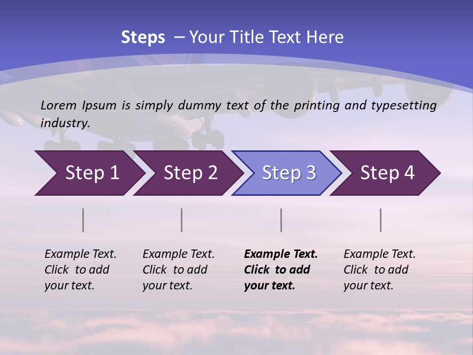 Sunset Wings Fly PowerPoint Template