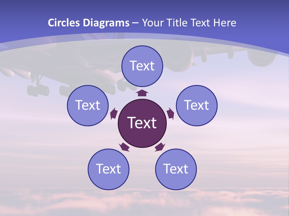 Sunset Wings Fly PowerPoint Template