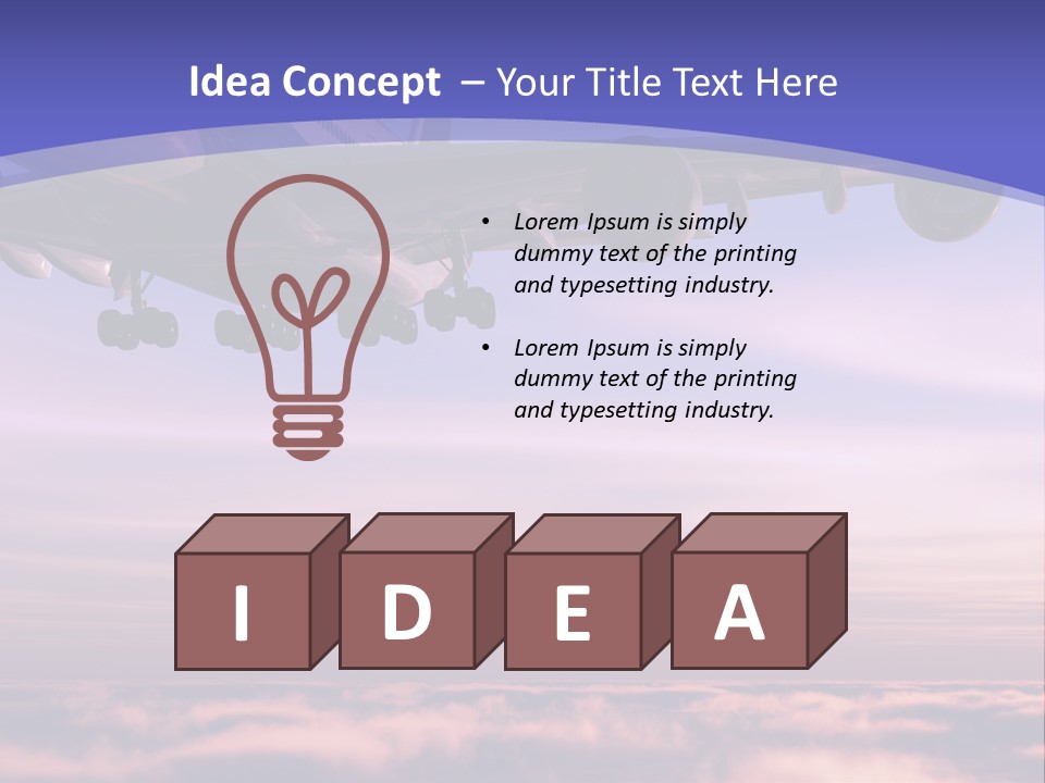 Sunset Wings Fly PowerPoint Template