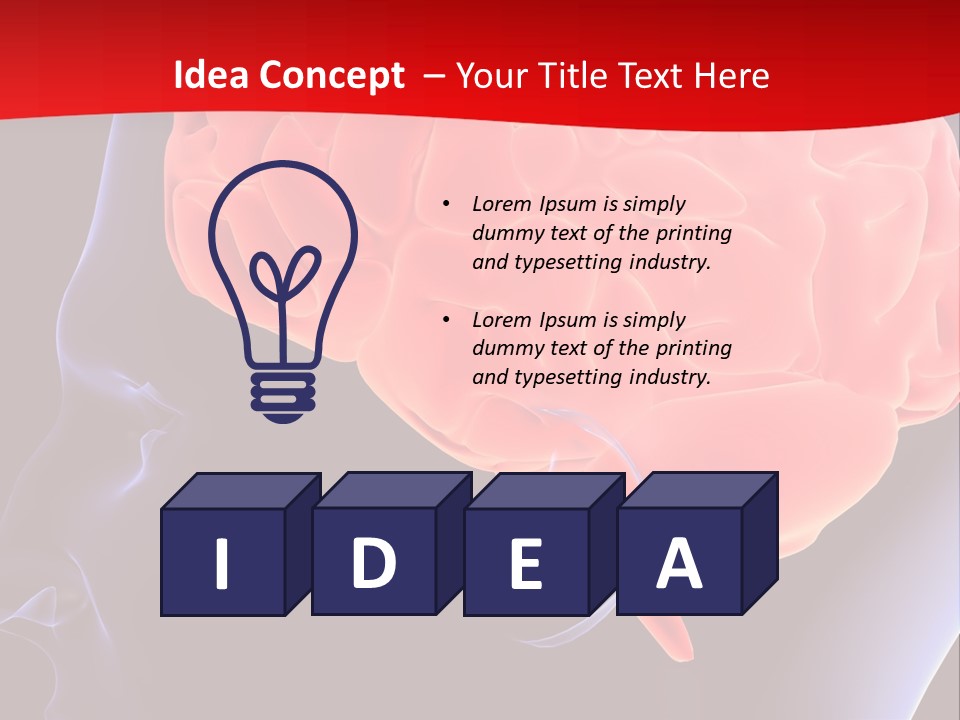 Light Sign Brainstorm PowerPoint Template
