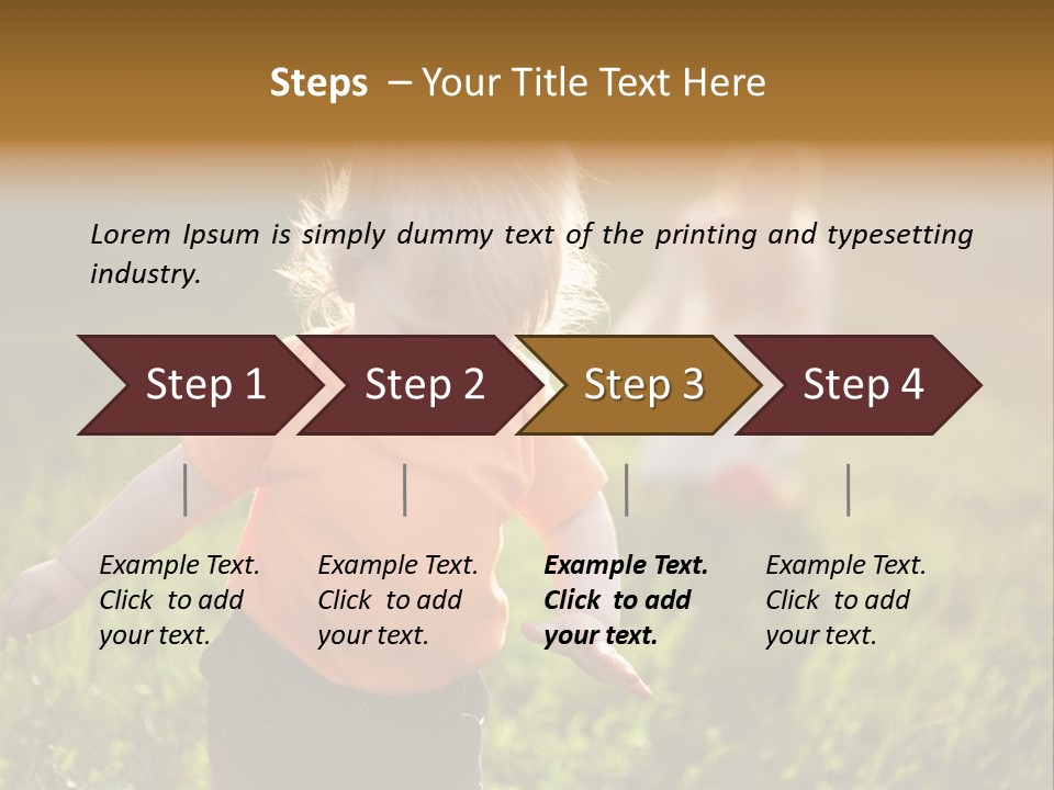 Two Children Are Playing In A Field Of Grass PowerPoint Template