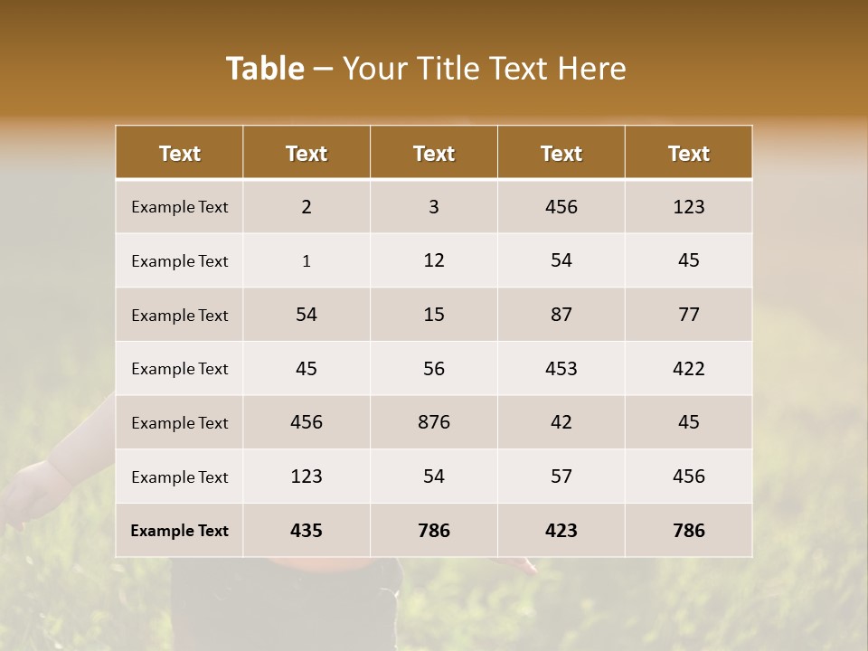 Two Children Are Playing In A Field Of Grass PowerPoint Template