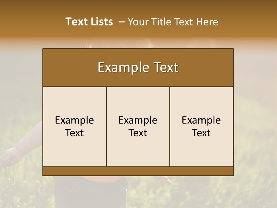 Two Children Are Playing In A Field Of Grass PowerPoint Template