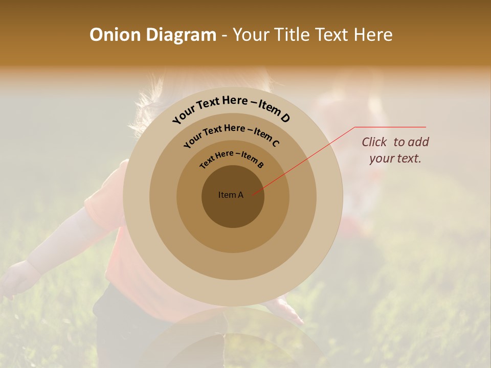 Two Children Are Playing In A Field Of Grass PowerPoint Template