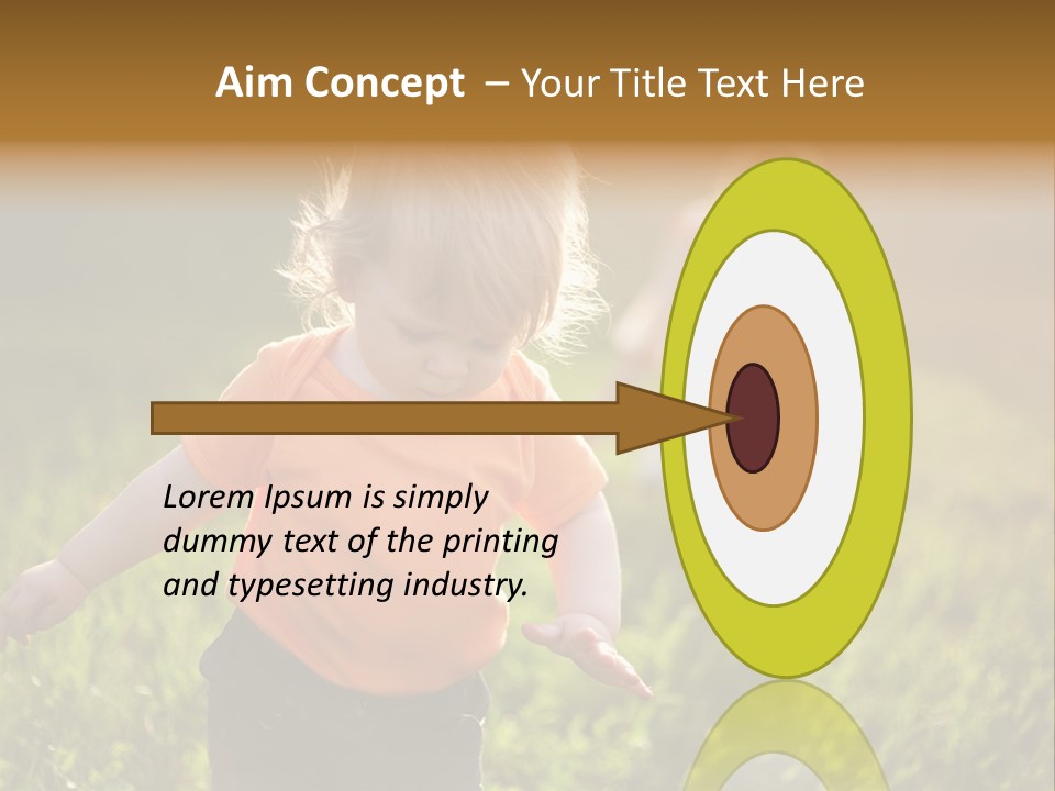 Two Children Are Playing In A Field Of Grass PowerPoint Template