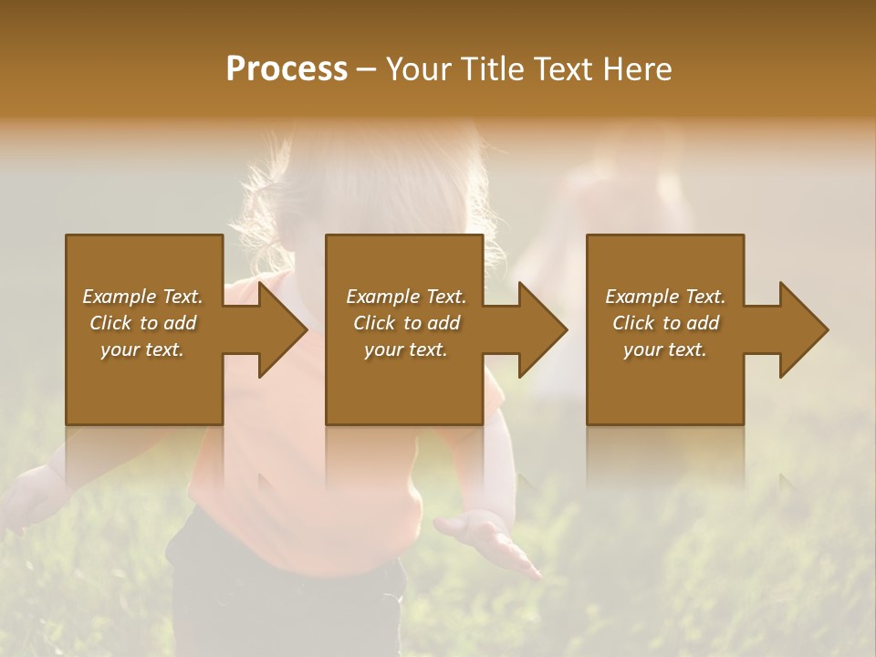 Two Children Are Playing In A Field Of Grass PowerPoint Template