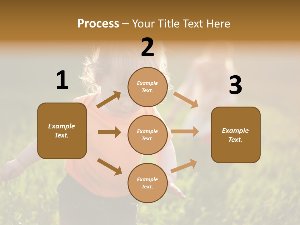 Two Children Are Playing In A Field Of Grass PowerPoint Template