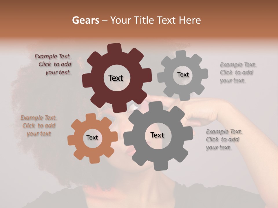 Man Technology Brain PowerPoint Template