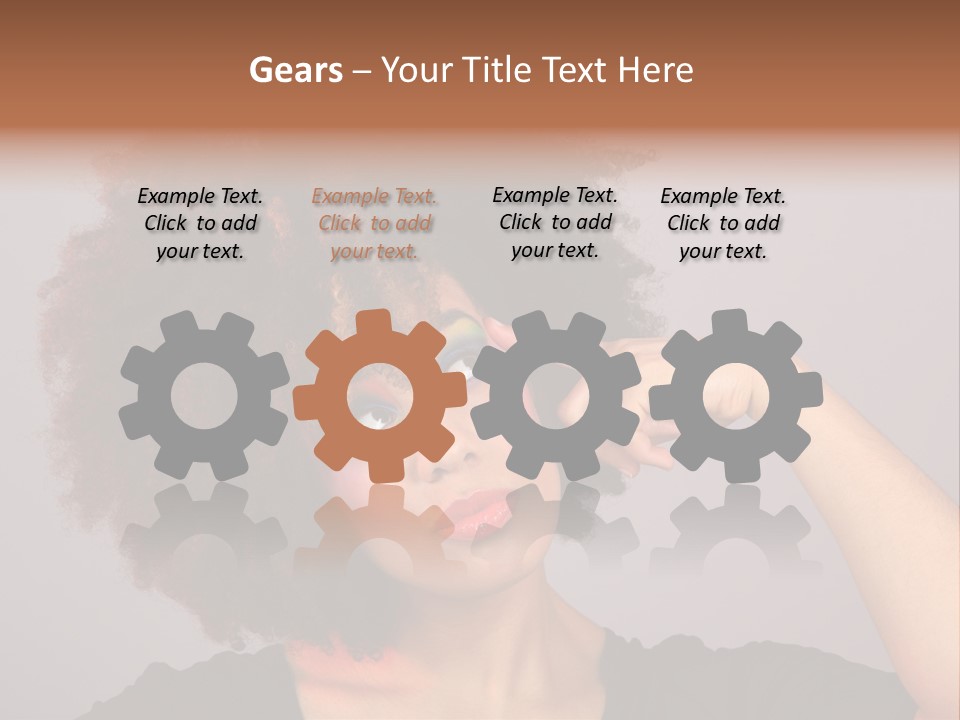 Man Technology Brain PowerPoint Template