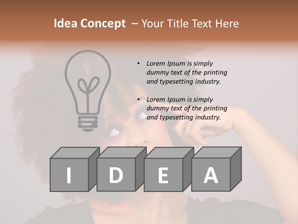 Man Technology Brain PowerPoint Template