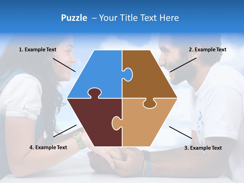 A Man And A Woman Holding A Bonsai Tree PowerPoint Template