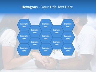 A Man And A Woman Holding A Bonsai Tree PowerPoint Template