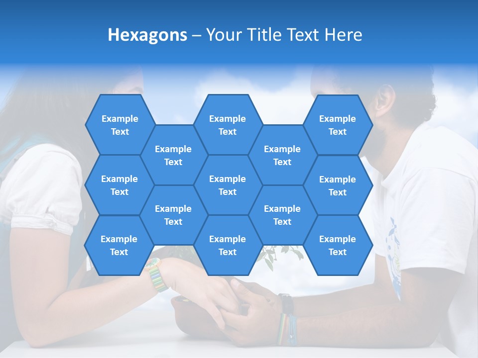 A Man And A Woman Holding A Bonsai Tree PowerPoint Template