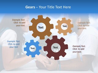 A Man And A Woman Holding A Bonsai Tree PowerPoint Template