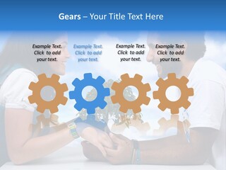 A Man And A Woman Holding A Bonsai Tree PowerPoint Template