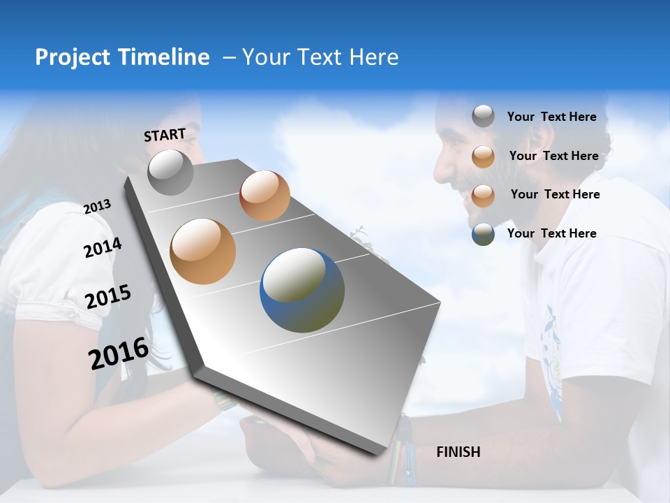 A Man And A Woman Holding A Bonsai Tree PowerPoint Template