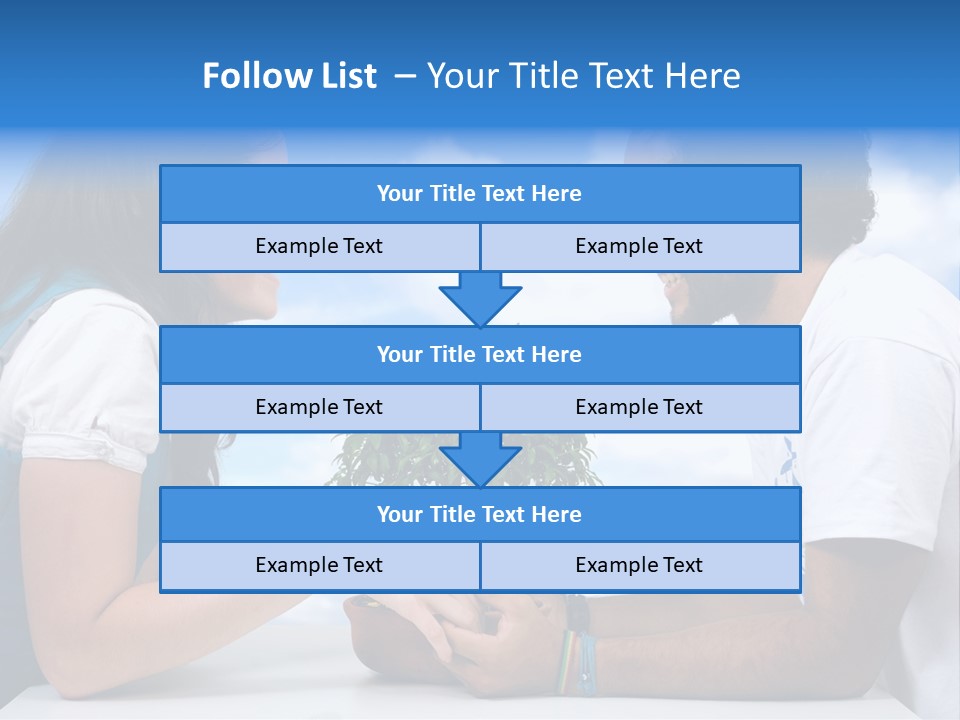 A Man And A Woman Holding A Bonsai Tree PowerPoint Template