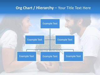A Man And A Woman Holding A Bonsai Tree PowerPoint Template