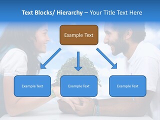 A Man And A Woman Holding A Bonsai Tree PowerPoint Template