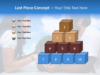 A Man And A Woman Holding A Bonsai Tree PowerPoint Template