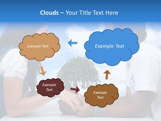 A Man And A Woman Holding A Bonsai Tree PowerPoint Template