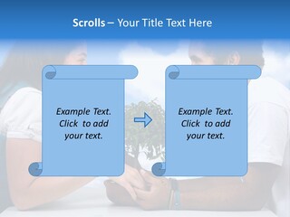 A Man And A Woman Holding A Bonsai Tree PowerPoint Template