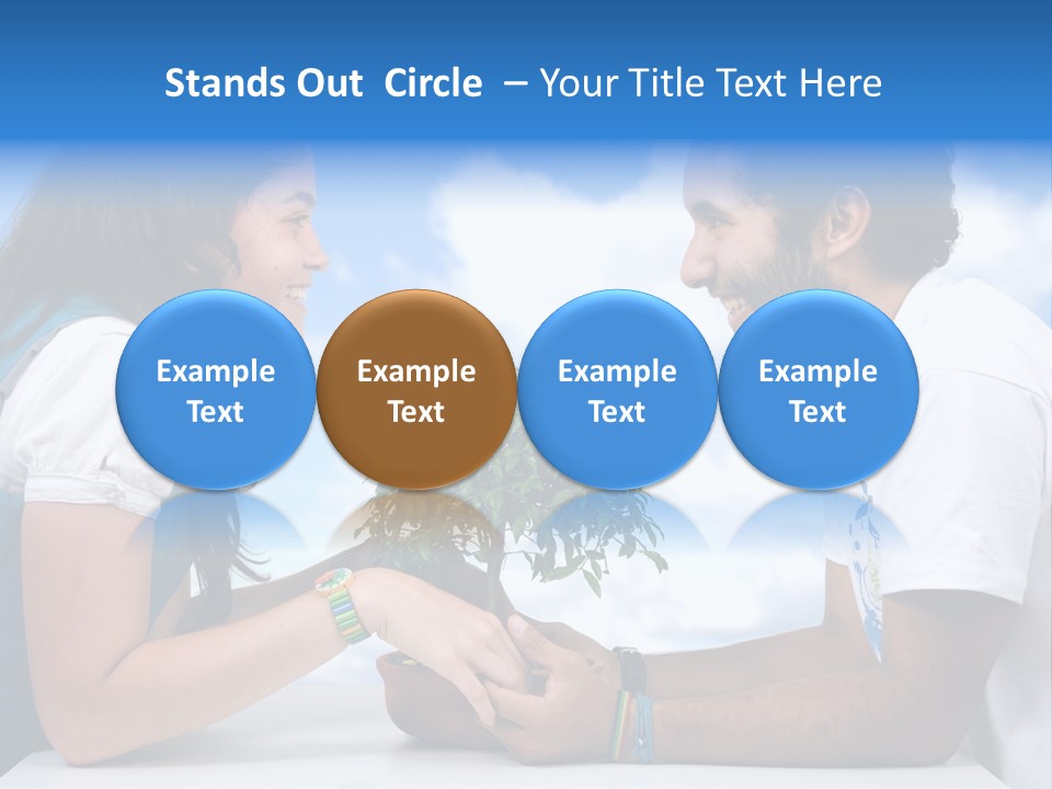 A Man And A Woman Holding A Bonsai Tree PowerPoint Template