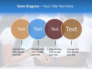 A Man And A Woman Holding A Bonsai Tree PowerPoint Template