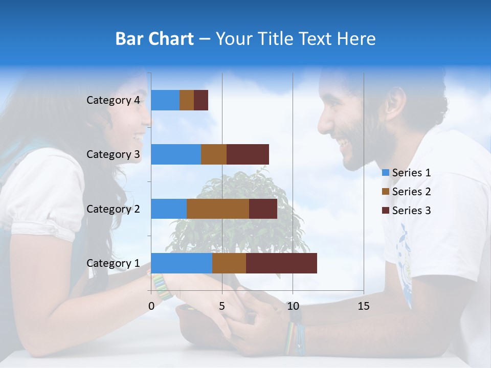 A Man And A Woman Holding A Bonsai Tree PowerPoint Template