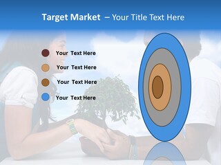 A Man And A Woman Holding A Bonsai Tree PowerPoint Template