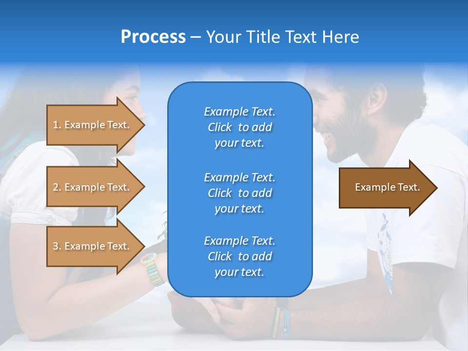 A Man And A Woman Holding A Bonsai Tree PowerPoint Template