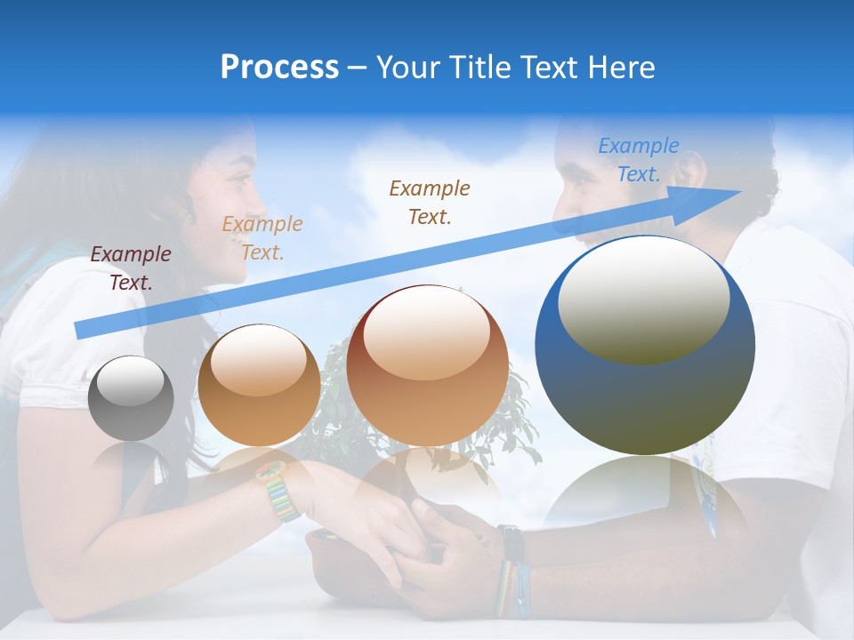 A Man And A Woman Holding A Bonsai Tree PowerPoint Template