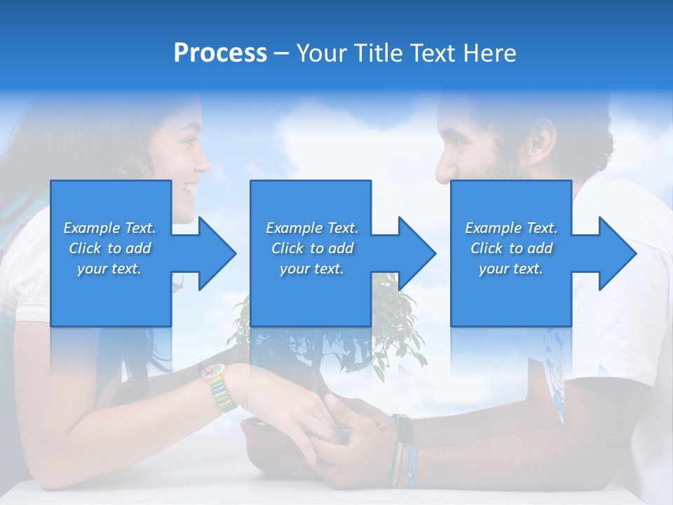 A Man And A Woman Holding A Bonsai Tree PowerPoint Template