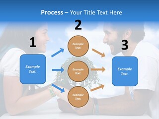 A Man And A Woman Holding A Bonsai Tree PowerPoint Template