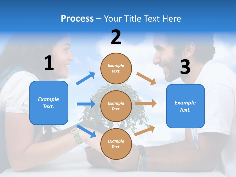 A Man And A Woman Holding A Bonsai Tree PowerPoint Template